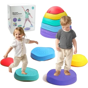 JBeeCtrl Stepping Stones Kids 5pcs Non Slip Toddler Stepping Balance Stones Sensory Stepping Stones Toddlers 1 3 3 5 Indoor Outdoor Kids Game