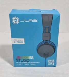 JLab Audio Volume-Safe On-Ear Kids Headphones – Foldable with Mic