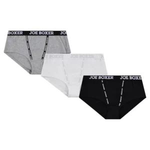 Joe Boxer Cotton Spandex Girl Short Panty 3-Pack – Sizes S-XL