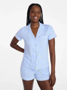 Joyspun Dreamy Soft Bridal Pajama Set – Short Sleeve Knit