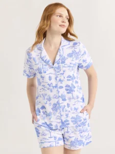 Joyspun Dreamy Soft Bridal Pajama Set – Short Sleeve Knit