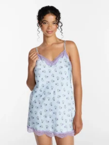 Joyspun Women s Lace Trim Satin Chemise Sizes S to 3X