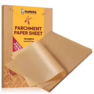 Katbite Heavy Duty Parchment Paper Sheets – 120 Count, 8×12 Inch
