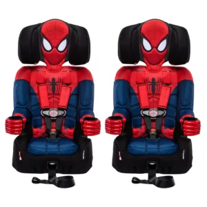 KidsEmbrace Spider Man 2 in 1 Combination Harness to Booster Car Forward Facing Harness Booster Multi Position Headrest Toddler