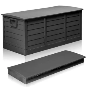 Ktaxon 75-Gallon Outdoor Plastic Storage Deck Box – Weatherproof