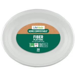 LIFEMADE Home Compostable 8 Inch Lunch Plates – 240 Count Bundle