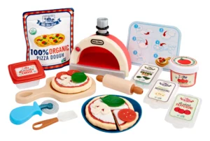 Little Tikes Creative Chefs Pizza Kit with Special Make It Mix Play Sand 18 Accessories Realistic Pretend Play Chef Boys Girls Ages 3