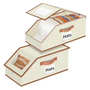 Lumikrypt Stackable Hat Organizer – Holds 24 Caps, Clear Lid