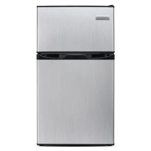 Magic Chef 3.2 cu ft Compact Refrigerator – Two-Door Stainless Steel