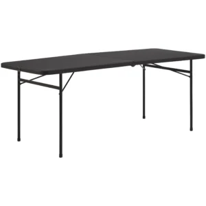 Mainstays 6′ Premium Rectangle Centerfold Folding Table, White