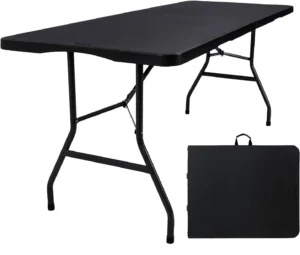 Mainstays 6ft Rectangular Folding Table – UV-Protected, Holds 8