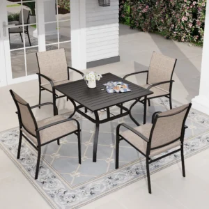 Mainstays Albany Lane 6-Piece Outdoor Dining Set – Tan, $117
