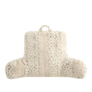 Mainstays Snow Leopard Faux Fur Backrest Pillow – 23×30 Cozy