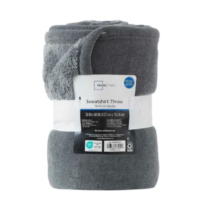 Mainstays Soft Silver Chenille Throw Blanket – $7.97