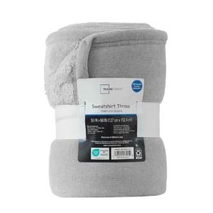 Mainstays Soft Silver Chenille Throw Blanket – $7.97