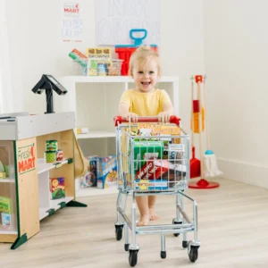 Melissa & Doug Wooden Shopping Cart – Pretend Play Toy