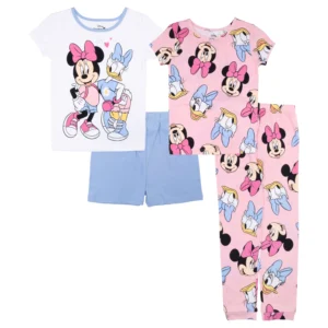 Mickey Mouse Girls 2 Piece St Patricks Day Long Sleeve and Pant Pajama Set Sizes 4 10