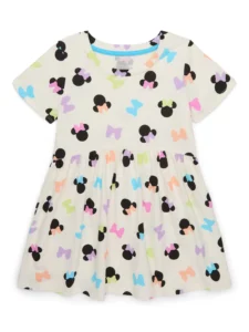 Minnie Mouse Toddler Girl s Short Sleeve All Over Print Dress Sizes 12M 5T
