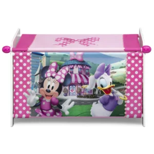Minnie Mouse Toy Box with Retractable Fabric Top by Delta Children Pink