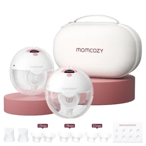 Momcozy M5 Hands-Free Electric Breast Pump 24mm – Pink 2 Pack