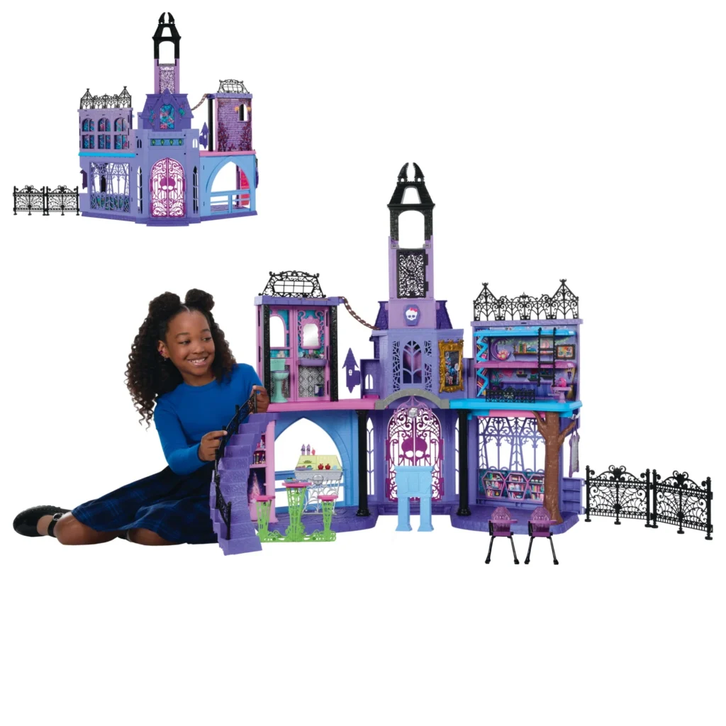 Monster High Haunted High School Doll House with 35 Pieces of Furniture and Accessories