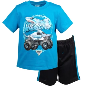 Monster Jam Baby Outfit Set – Sleeveless Tank & Shorts (0-24M)