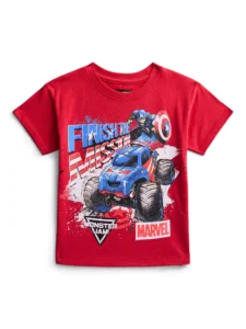 Monster Jam Toddler Americana Tee – Stars & Stripes Graphic