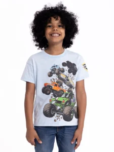 Monster Jam Toddler Short Sleeve Graphic Americana Crewneck T Shirt Sizes 12 Months 5T
