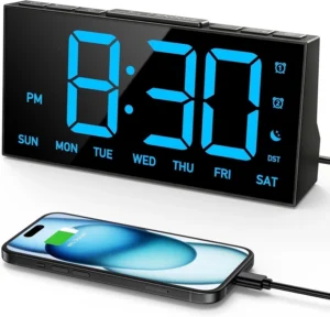 Mpow Alarm Clock Heavy Sleepers Digital Bedroom Adjustable Brightness Customizable Alarms Automatically Dim Night Progressive Volume DST Loud Kids Ad