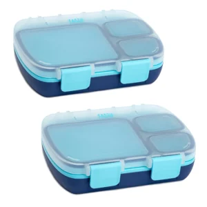MSK Bento Box Blue – Portable Lunch Container, 3 Sections