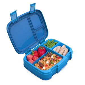 MSK Bento Box Blue – Portable Lunch Container, 3 Sections