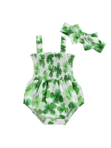 Mustang Sleeveless Graphic Romper & Bow Headband – Baby Outfit