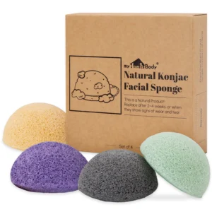 myHomeBody Konjac Baby Sponge Set – 3pc Gentle Bath Sponges