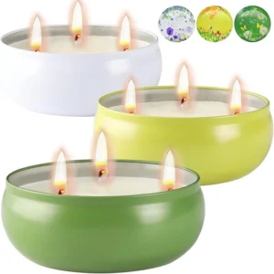 Natural Soy Citronella Candles 3-Pack – Eco-Friendly Mosquito Repellent