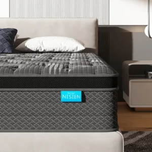 Nisien Black 10 inch Queen Mattress – Cooling Gel Euro Top Hybrid