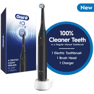 Oral B iO Series 2 Rechargeable Electric Toothbrush Night Black with 1 Gentle Care Brush Head for Adults and Children 3