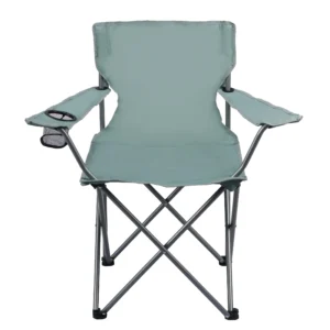 Ozark Trail Foldable Camp Chair – Quad with Cup Holder, Green