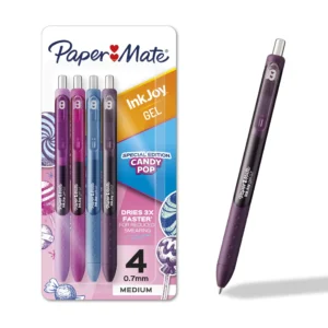 Paper Mate InkJoy Gel Pens Candy Pop Colors Medium 0 7mm Point Retractable 4 Count