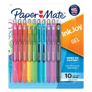 Paper Mate InkJoy Gel Pens Medium 0.7mm 10ct – Assorted Colors