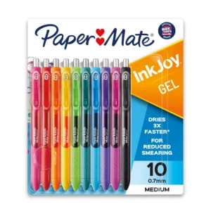 Paper Mate InkJoy Gel Pens Medium Point 0 7 mm Assorted Colors 10 Count