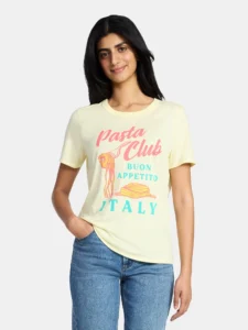 Pasta Club Junior s Graphic Everyday Short Sleeve Tee Sizes XS XXL