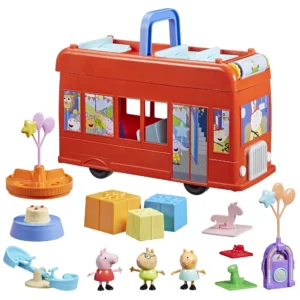 Peppa Pig Party Bus Foot-To-Floor Push Car for Toddlers and Kids