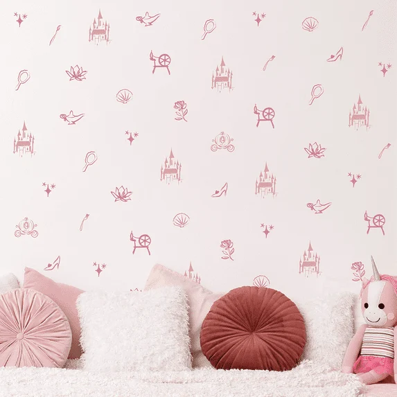 Princess Wall Decals – Removable Vinyl Stickers for Kids Rooms