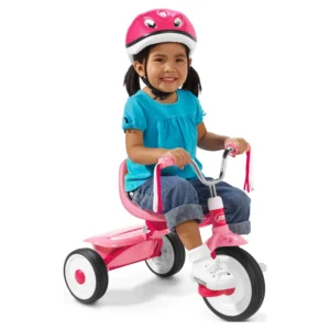 Radio Flyer Folding Trike – Pink, Fully Assembled Kids Tricycle