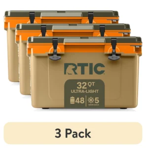 RTIC 32 QT Ultra Light Hard Sided Cooler – Holds 48 Cans