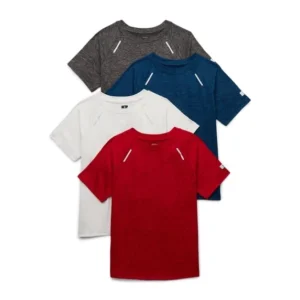 Russell Athletic Boys Runner Tech T-Shirt 4-Pack – Moisture-Wicking