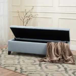 Sauder Storage Ottoman – Upholstered Seat with Hidden Compartment