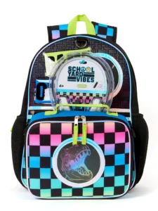 Schoolyard Vibes 17 3 Piece Backpack Set with Headphones and Kids Lunch Box