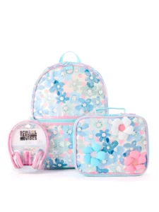 Schoolyard Vibes 3-Piece Backpack Set – Kids Lunch Box & Headphones