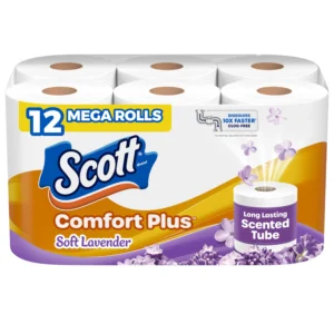 Scott Comfort Plus 1-Ply Toilet Paper 12 Rolls – 310 Sheets Each